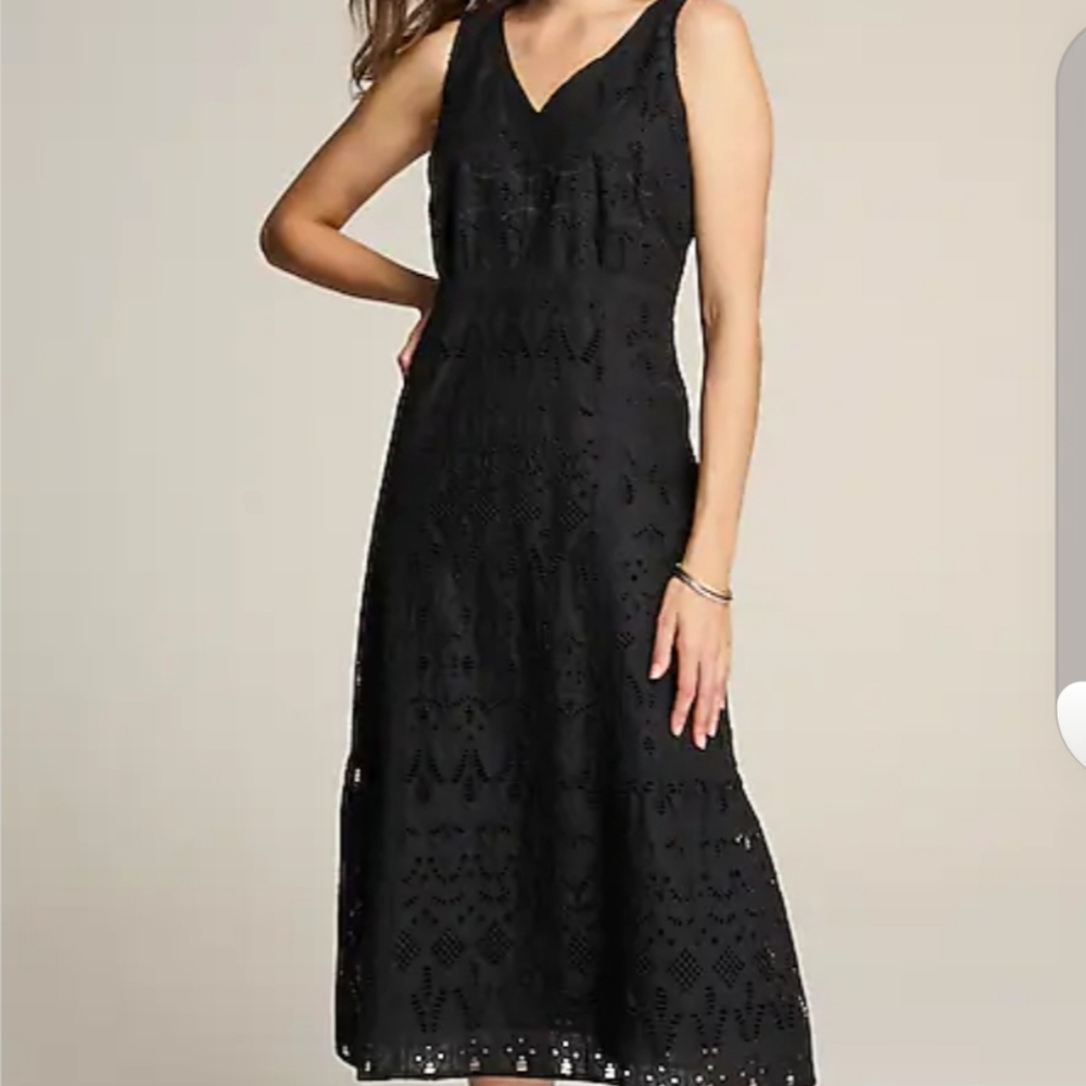 J.JILL Black Midi Dress - Picture 2 of 6